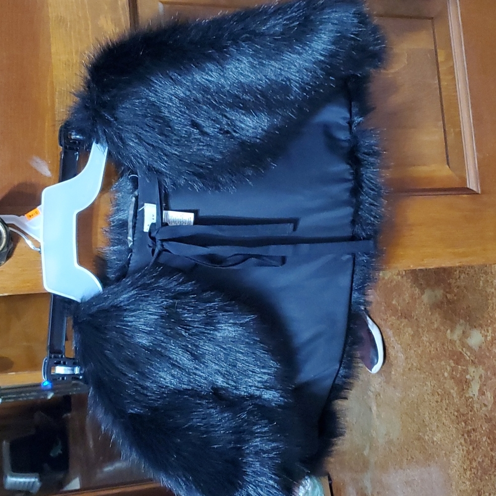 Black fur jacket